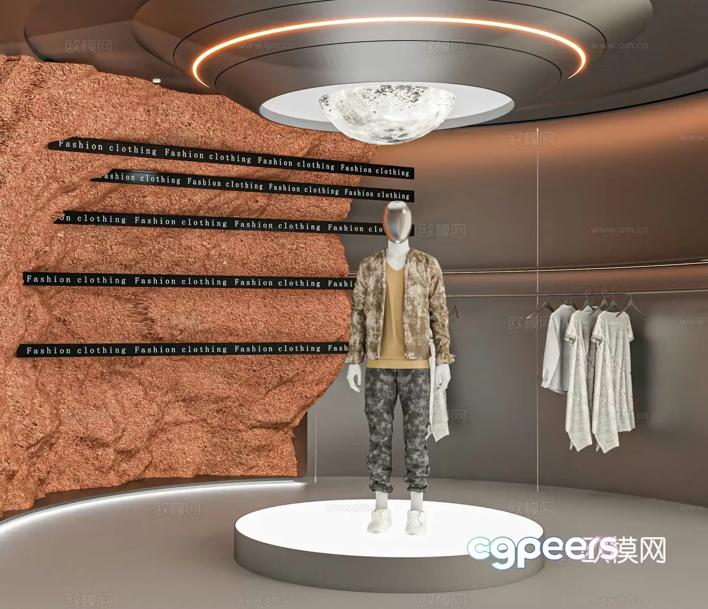Clothing store 3d model