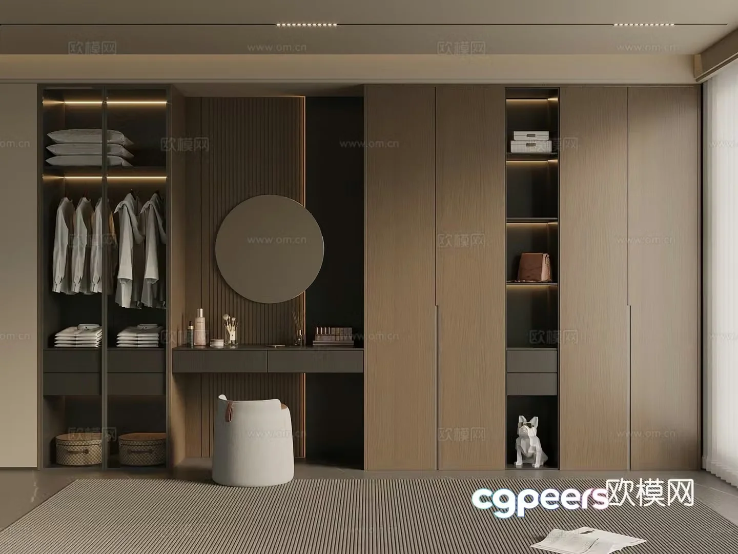 Middle Chinese style wardrobe master bedroom wardrobe bedroom wardrobe wardrobe wardrobe wardrobe dressing table 3d model