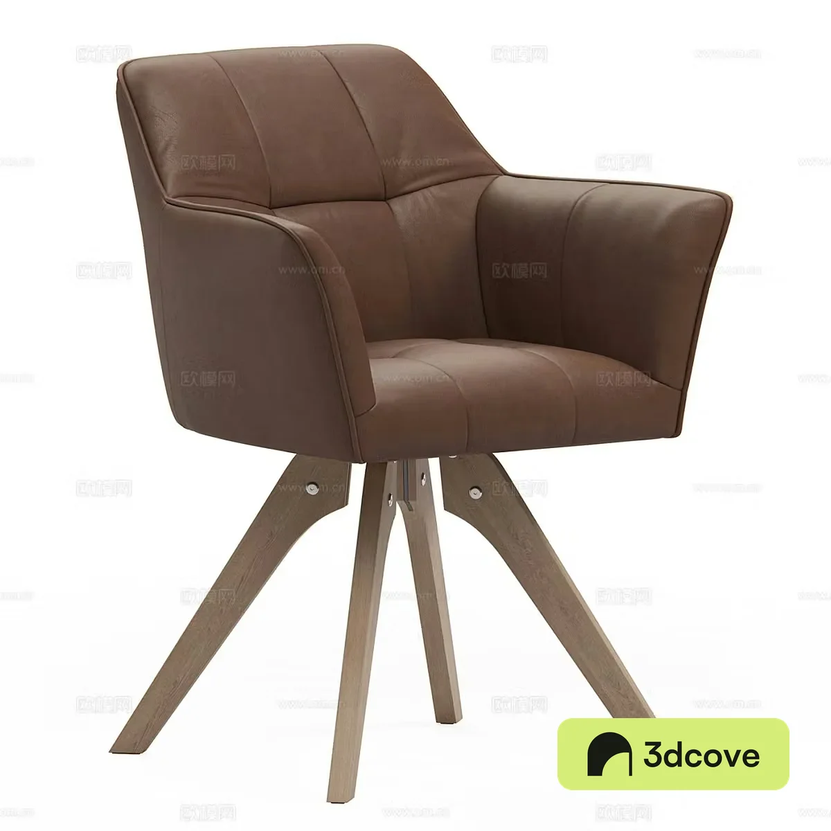 Light luxury leisure chair leather single sofa leather single chair leather book chair leather dining chair