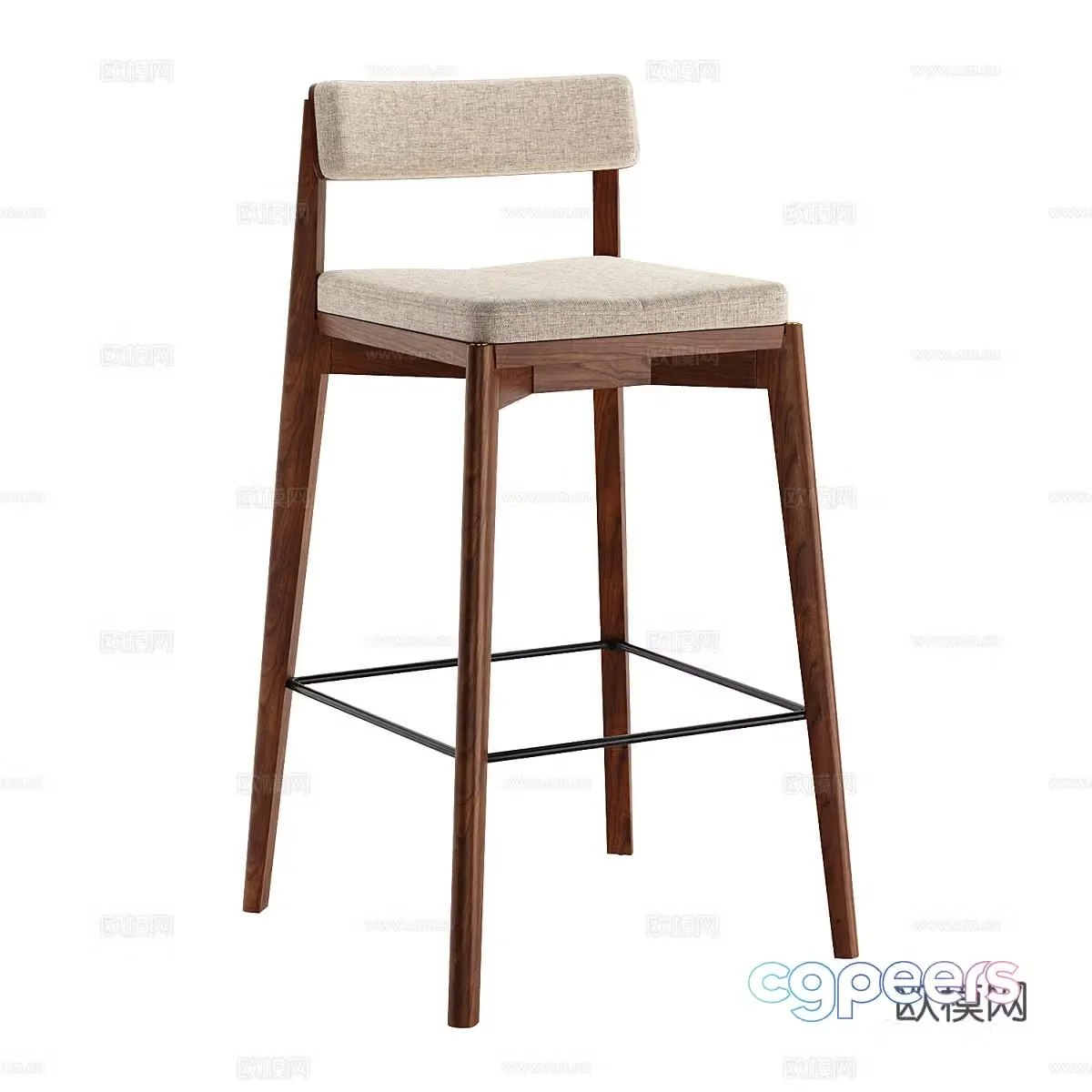 Wabi Sabi bar stool bar stool high stool 3d model