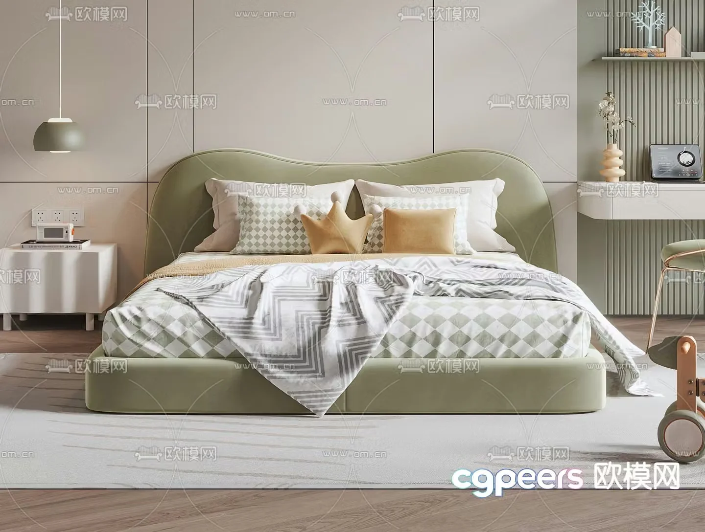 Modern children’s bed 3d model