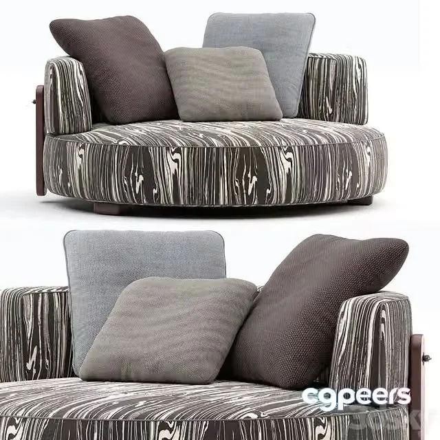 3ds Max Free – LOVESEAT Florida By Minotti