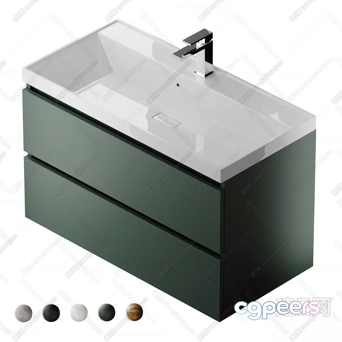 Modern Bathroom Vanity 3D Model – 14221 – CORONA Render