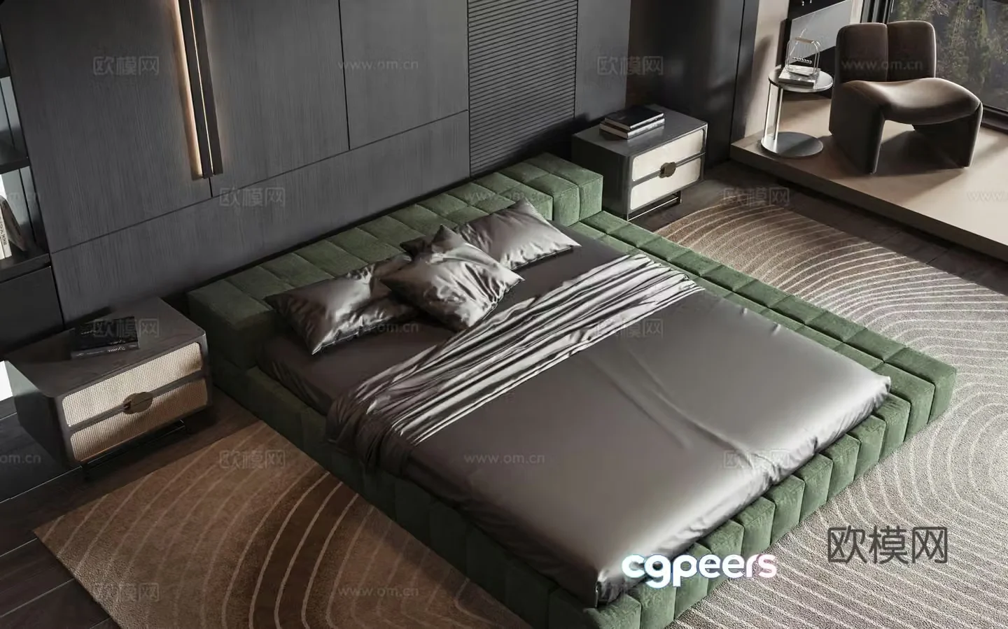 Modern style product bed 3d model