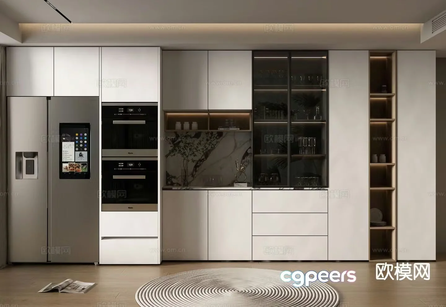 Modern wine cabinet sideboard 3d model