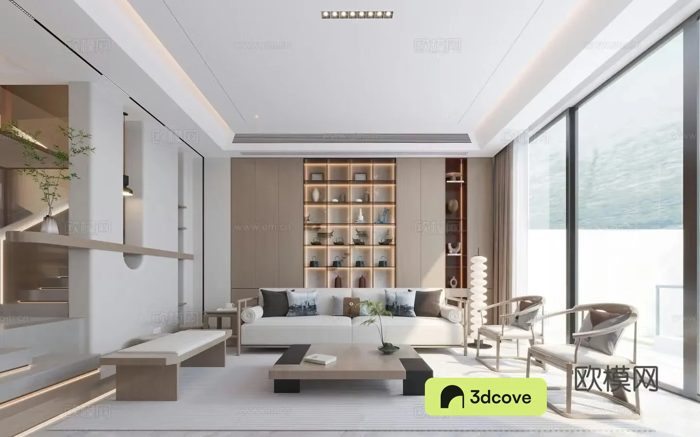 New Chinese style living room Song style living room