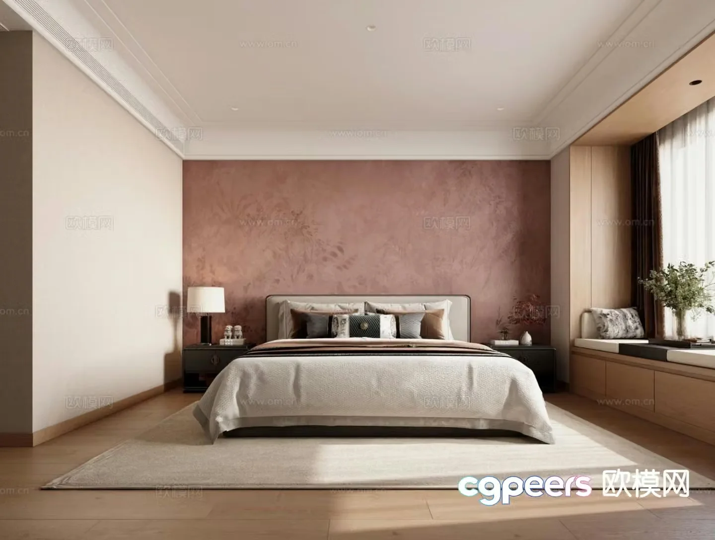 New Chinese style bedroom master bedroom 3d model