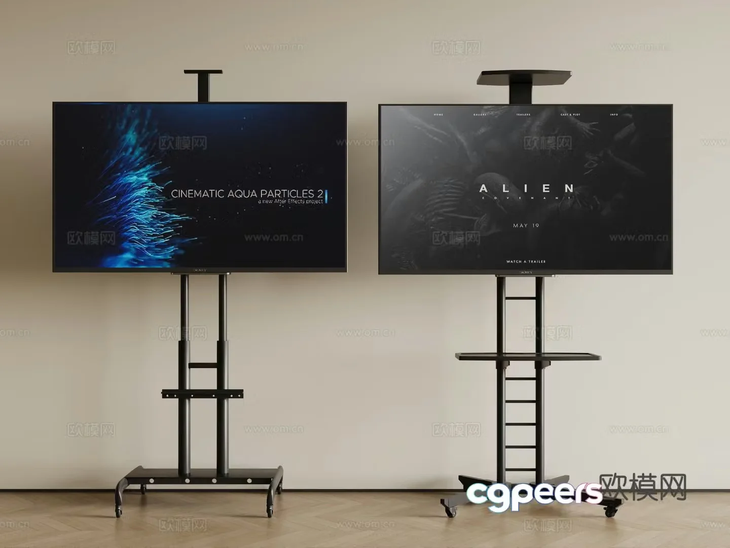 Modern LCD TV Stand TV Mobile TV Wall-mounted TV Floor-standing TV 3D Model
