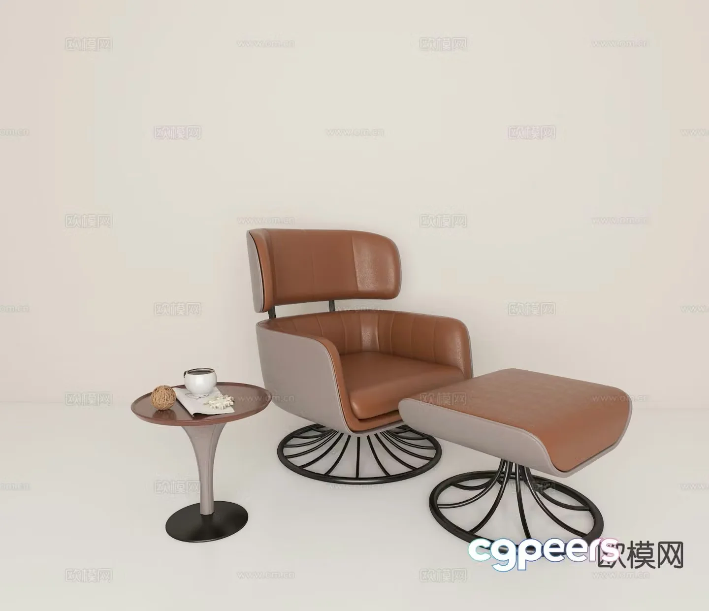 Modern chair leisure chair 3d model