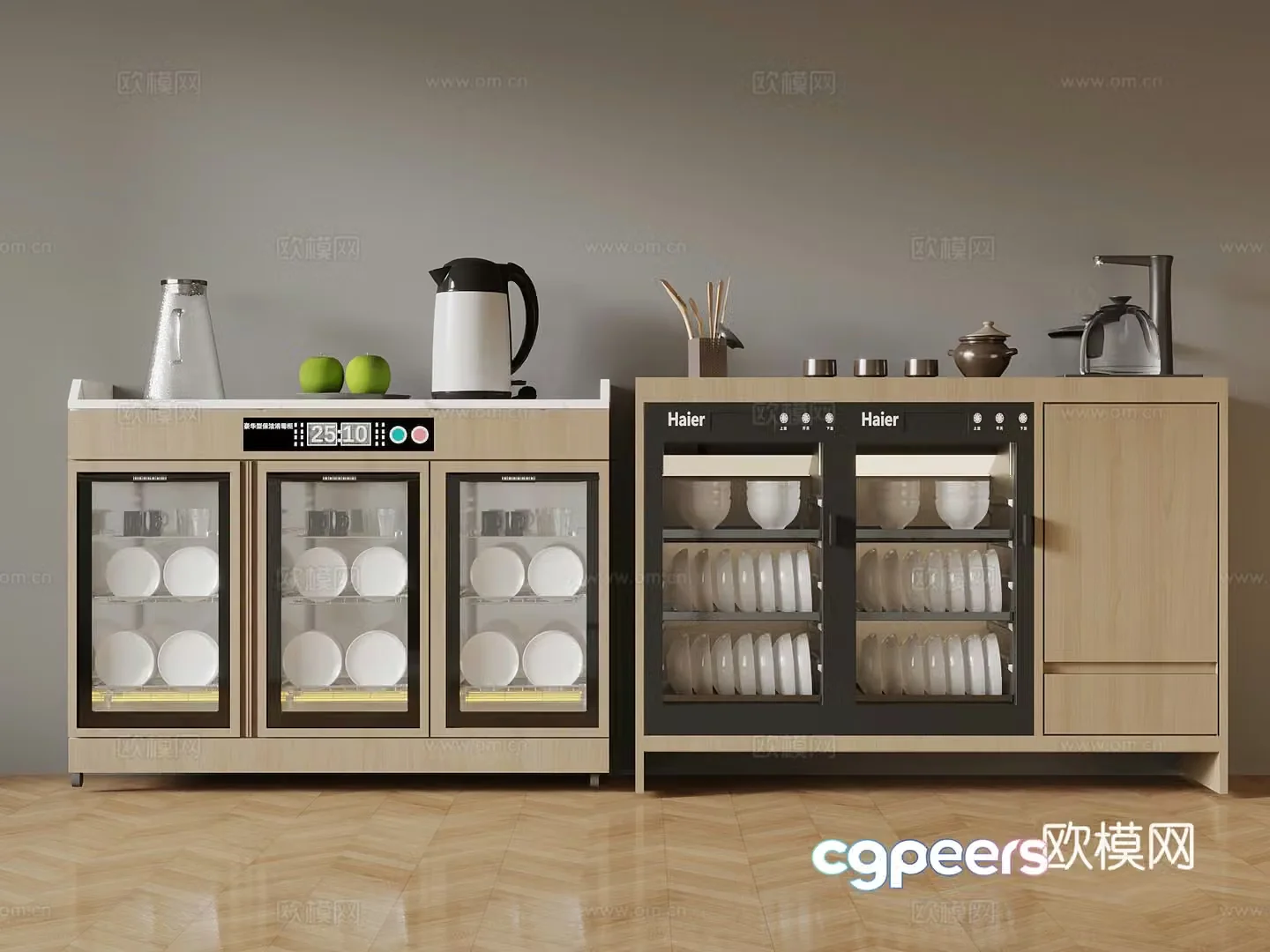 Modern dining cabinet disinfection cabinet side cabinet 3d model