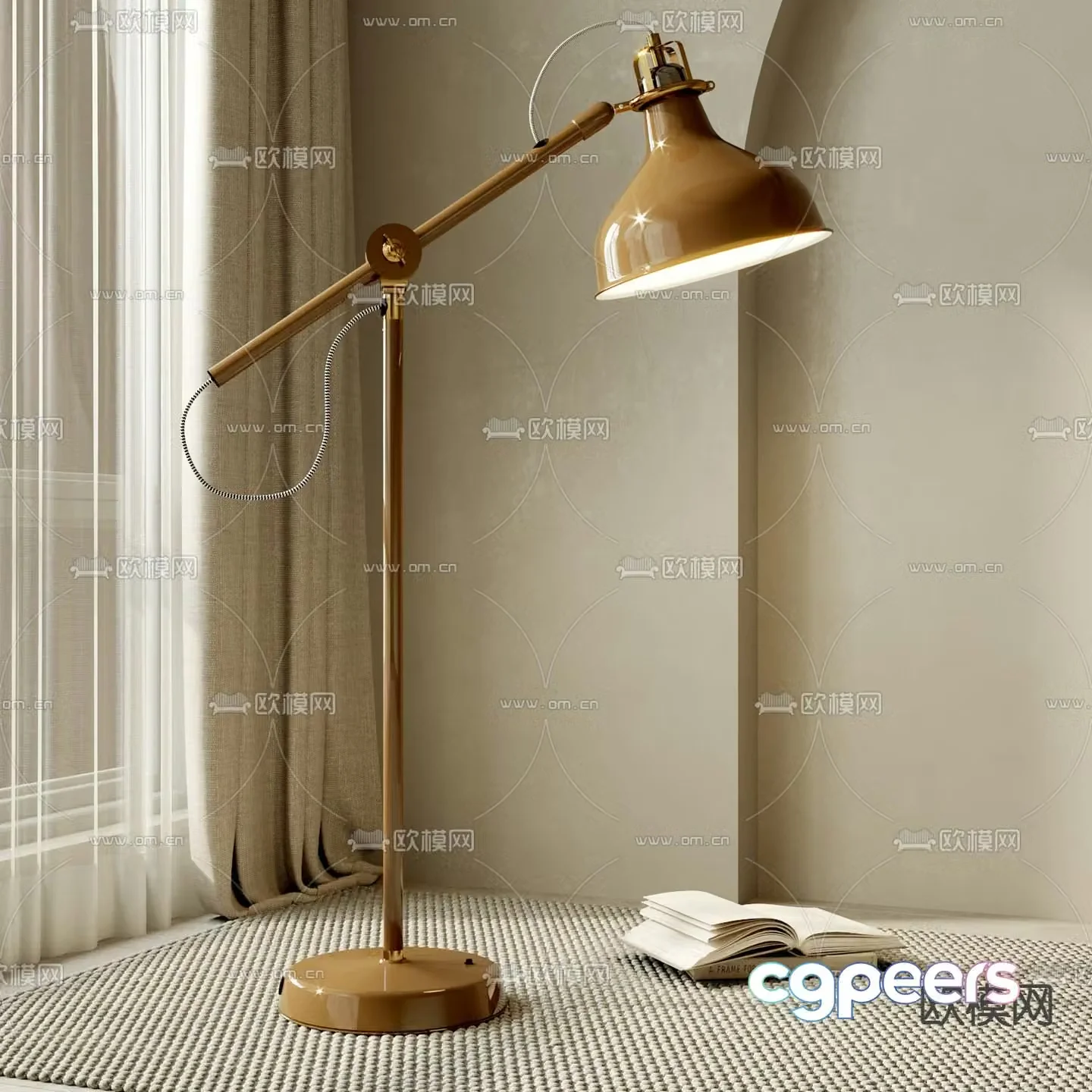 French floor lamp 3d model