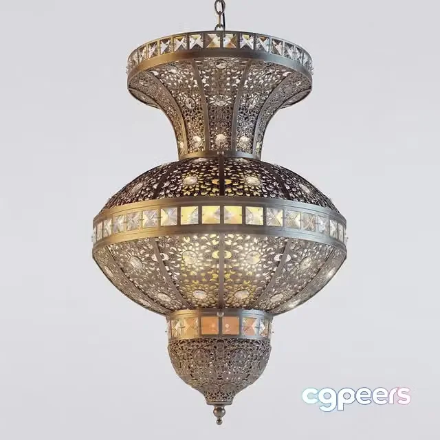 3ds Max Free – Chandelier and Sconce Oriental