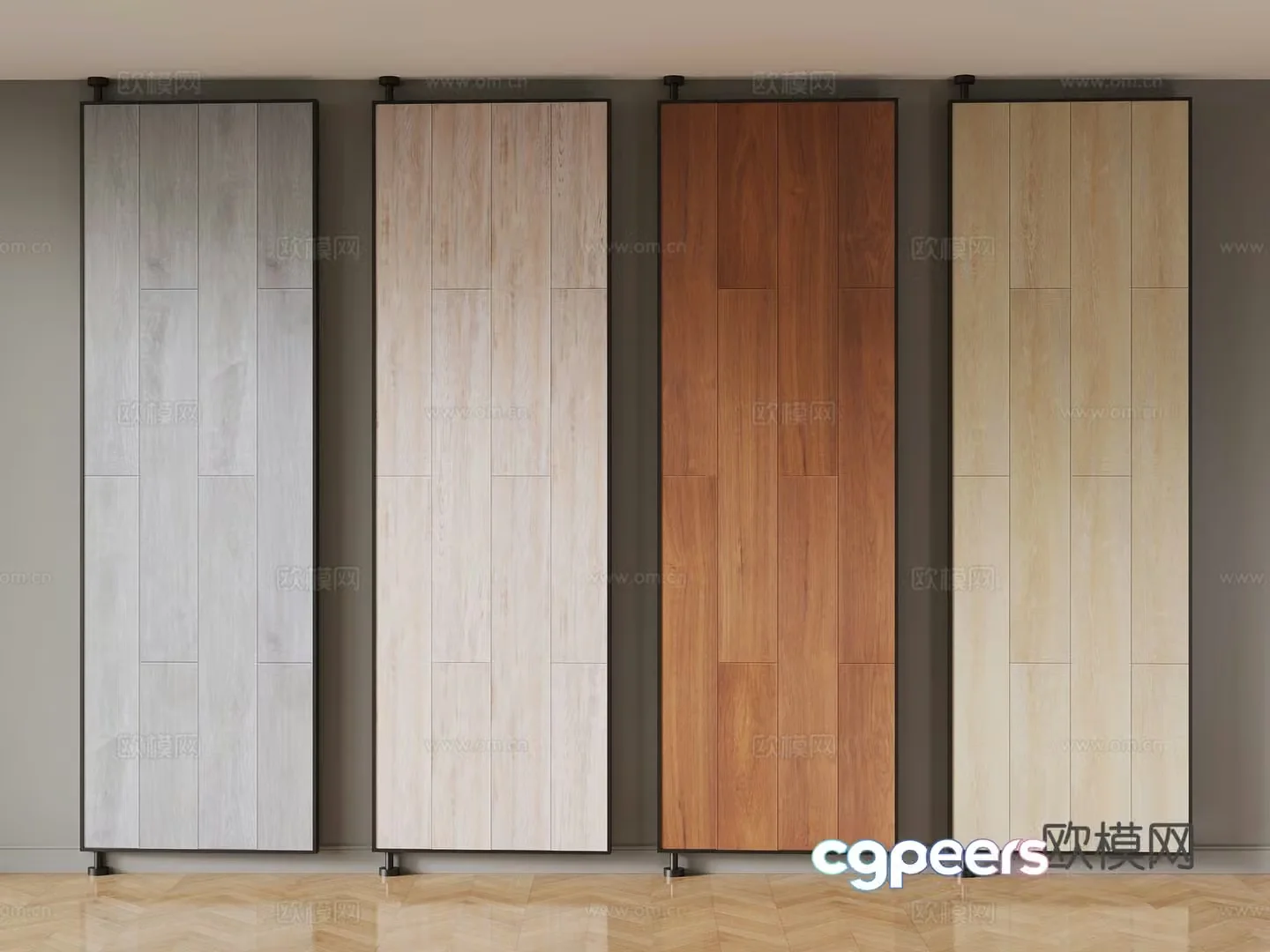 Modern wood flooring bedroom flooring 3d model