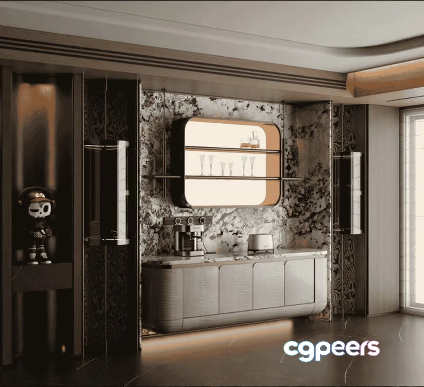 Modern Kitchen 3D Model – 14656 – VRAY Render