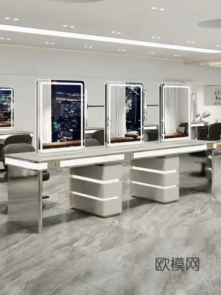 Modern Salon Station 3D Model – 4066 – VRAY Render
