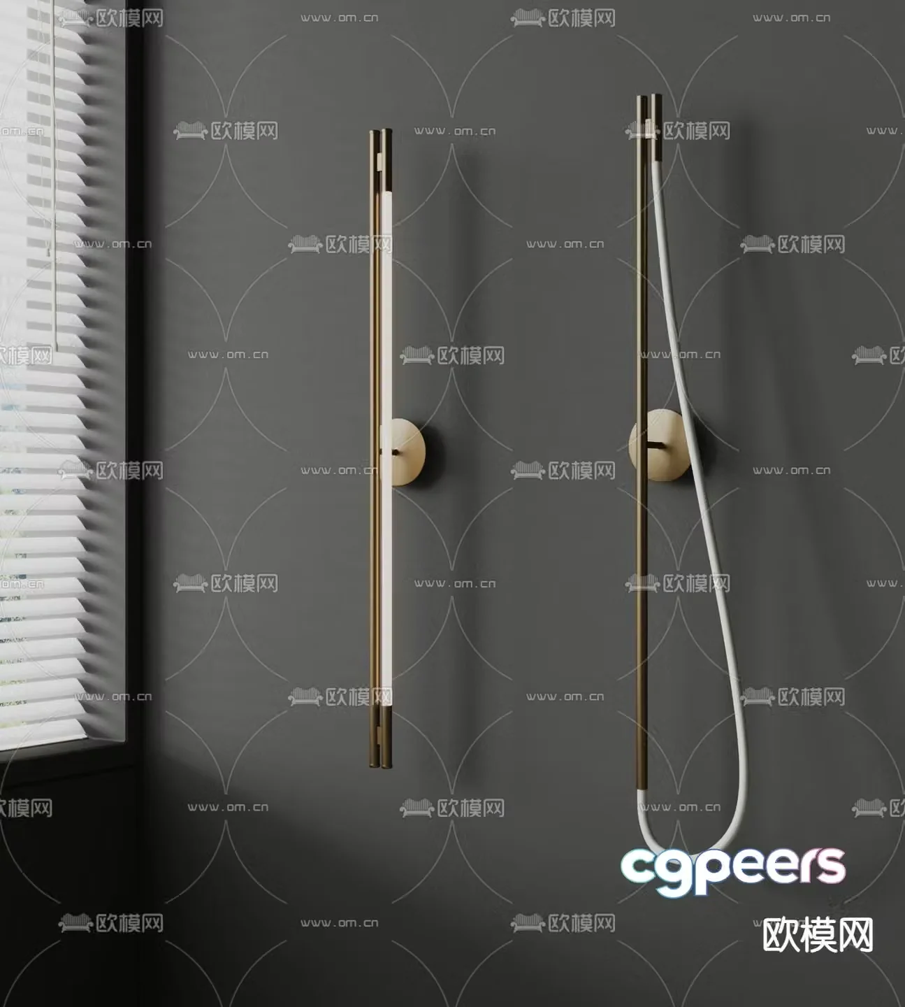 Cropi modern wall light metal wall light long wall light 3d model
