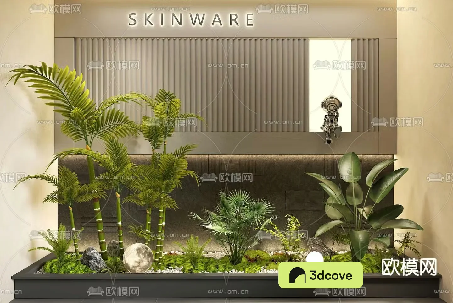 Indoor landscape landscaping courtyard sketch