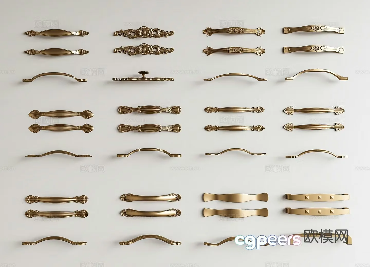 French medieval handle cabinet door handle cabinet door handle door handle door handle drawer handle 3d model