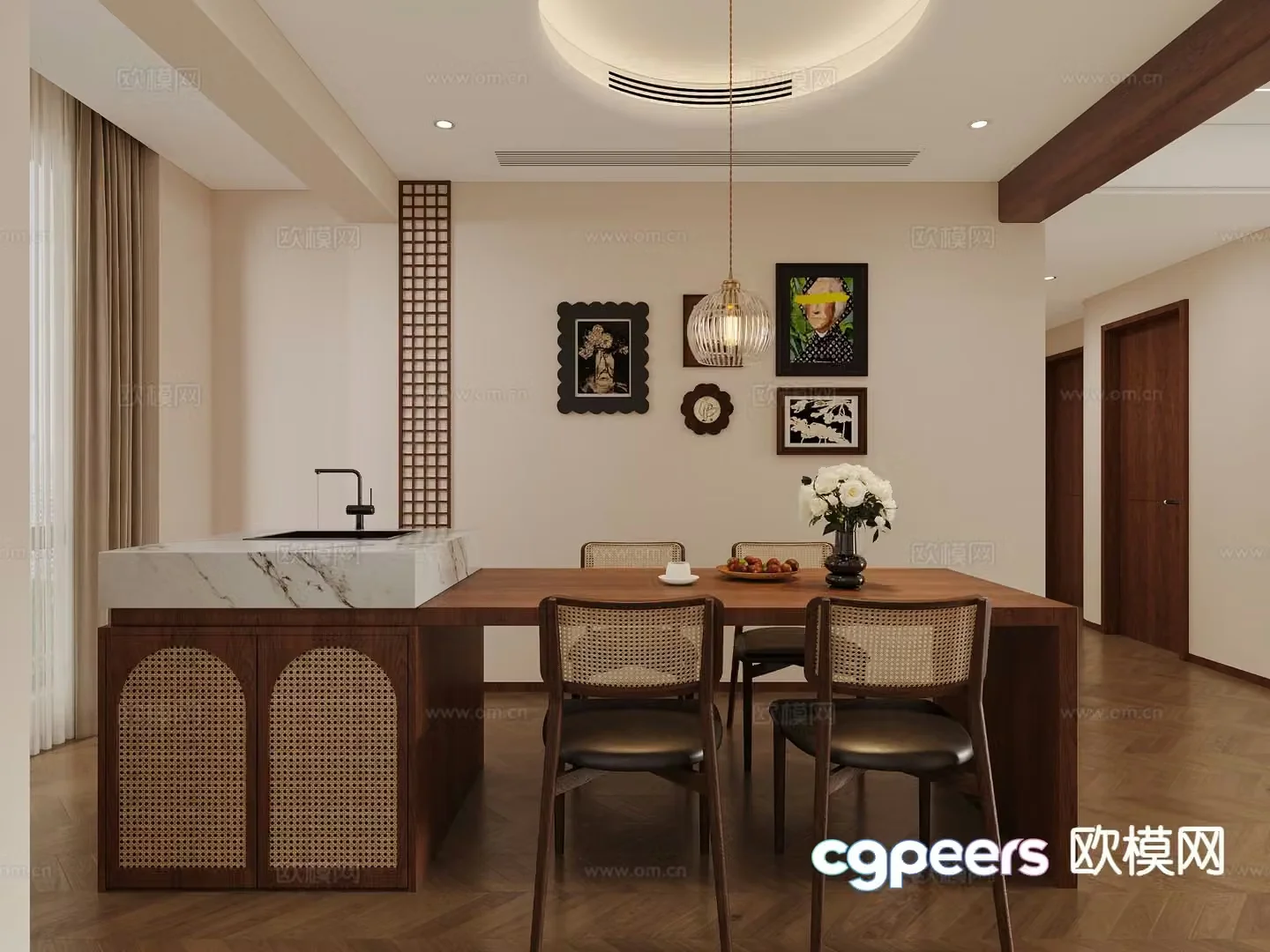 Medieval style restaurant Zhongdao restaurant 3D model