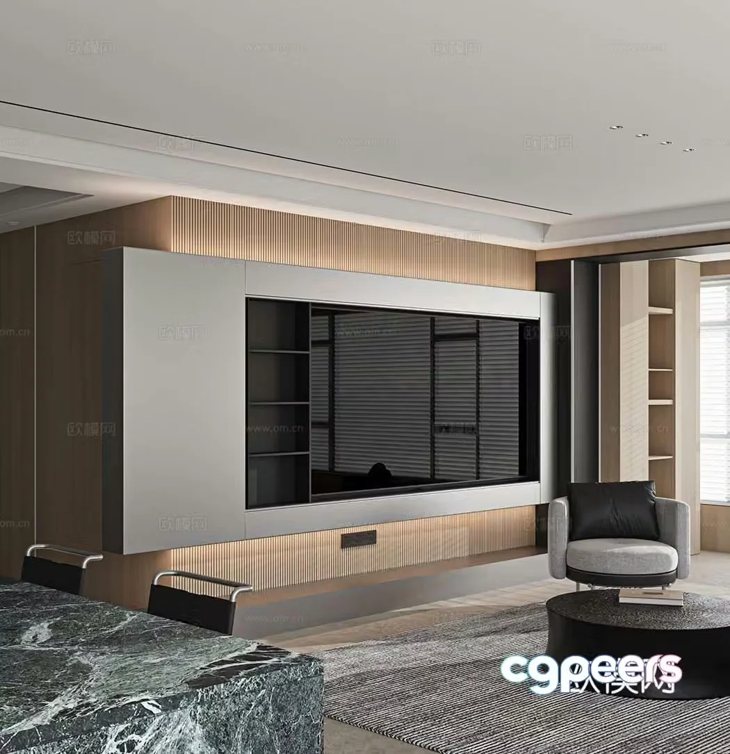Modern living room 3d model