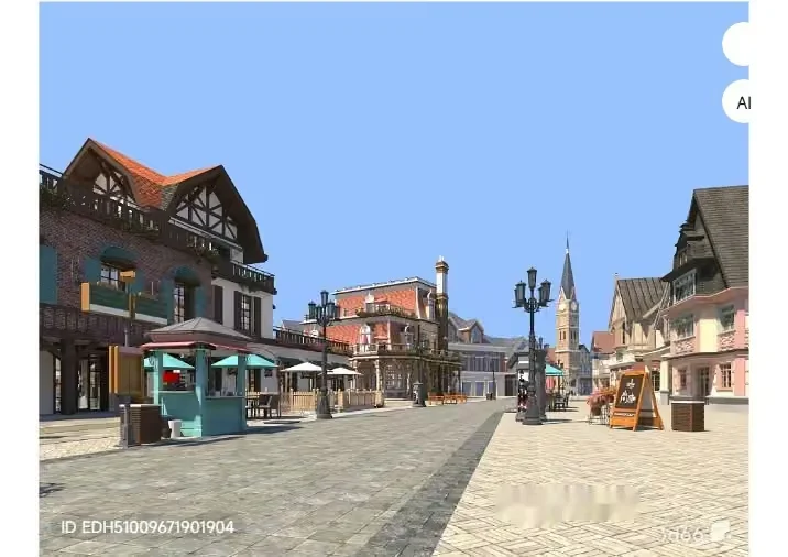 A Street With Buildings 3D Model – 6675 – VRAY Render