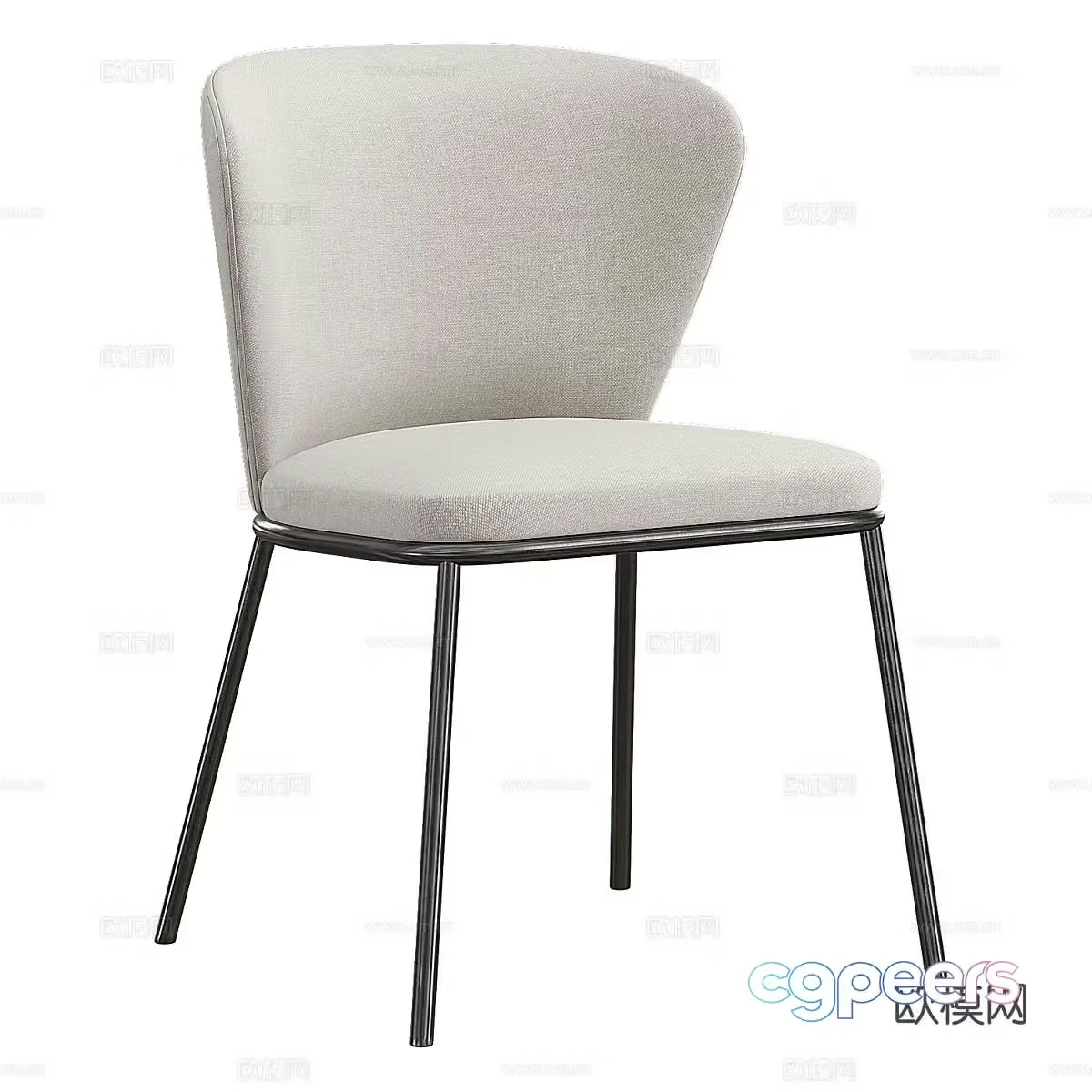Modern minimalist Ciselia chair 3d model