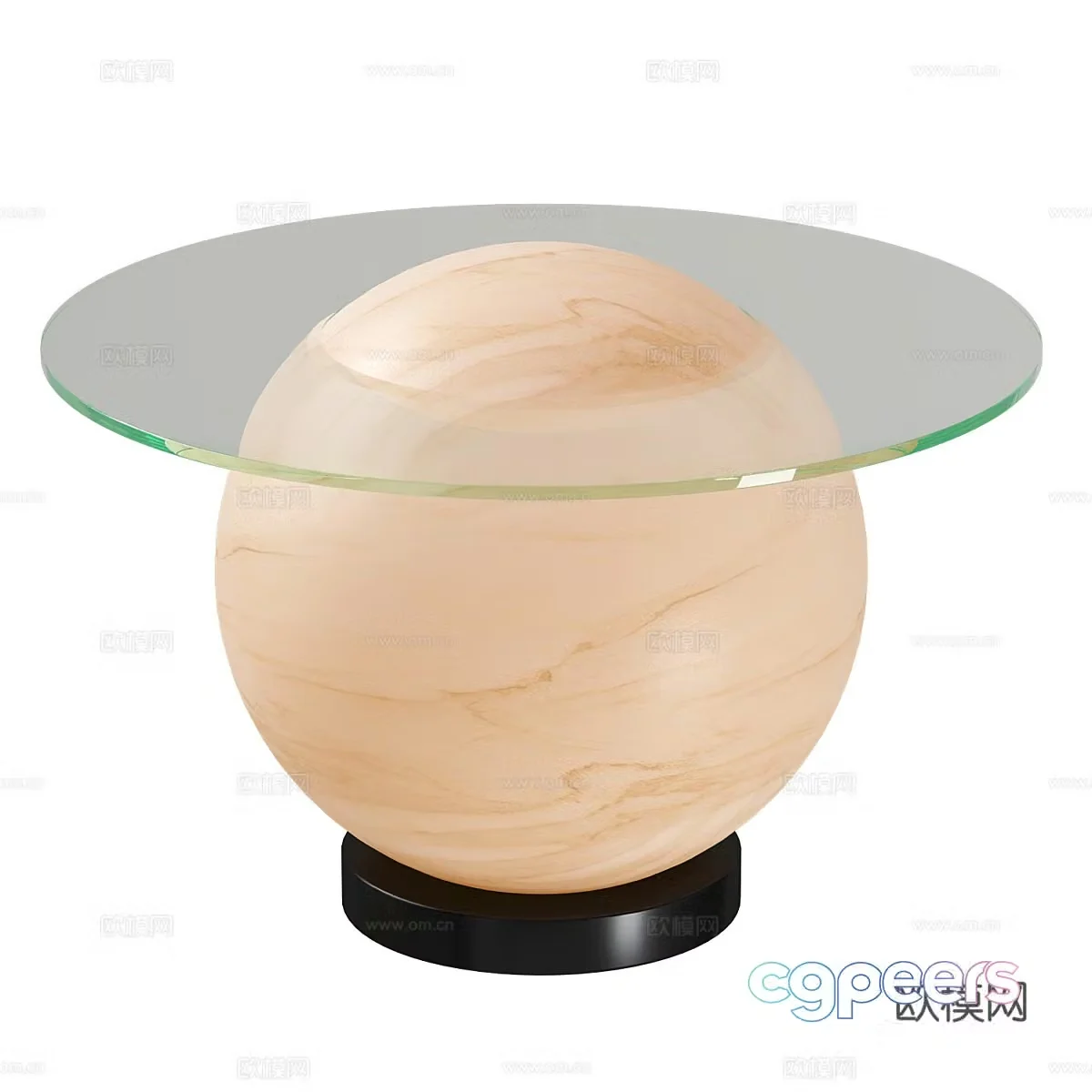 Modern minimalist fluorite floor lamp table 3D model