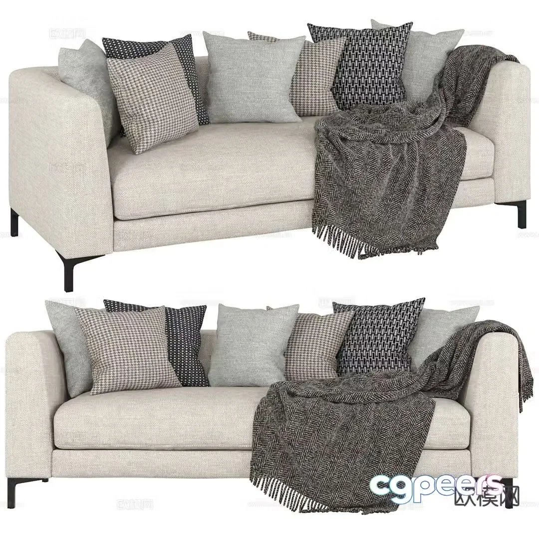 Modern love sofa 3d model