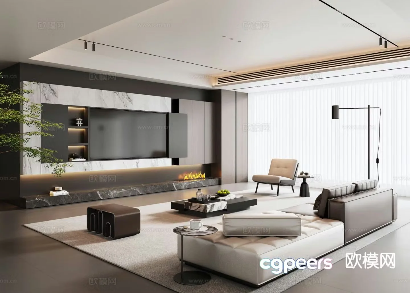 Italian living room 3d model