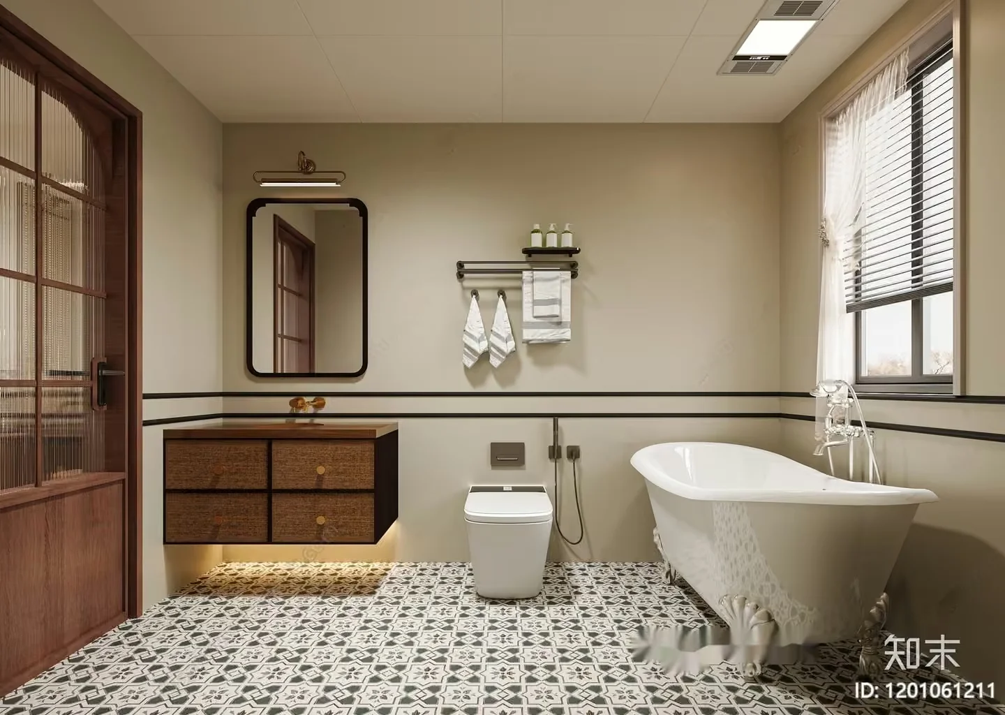 Modern Bathroom Design 3D Model – 18276 – VRAY Render