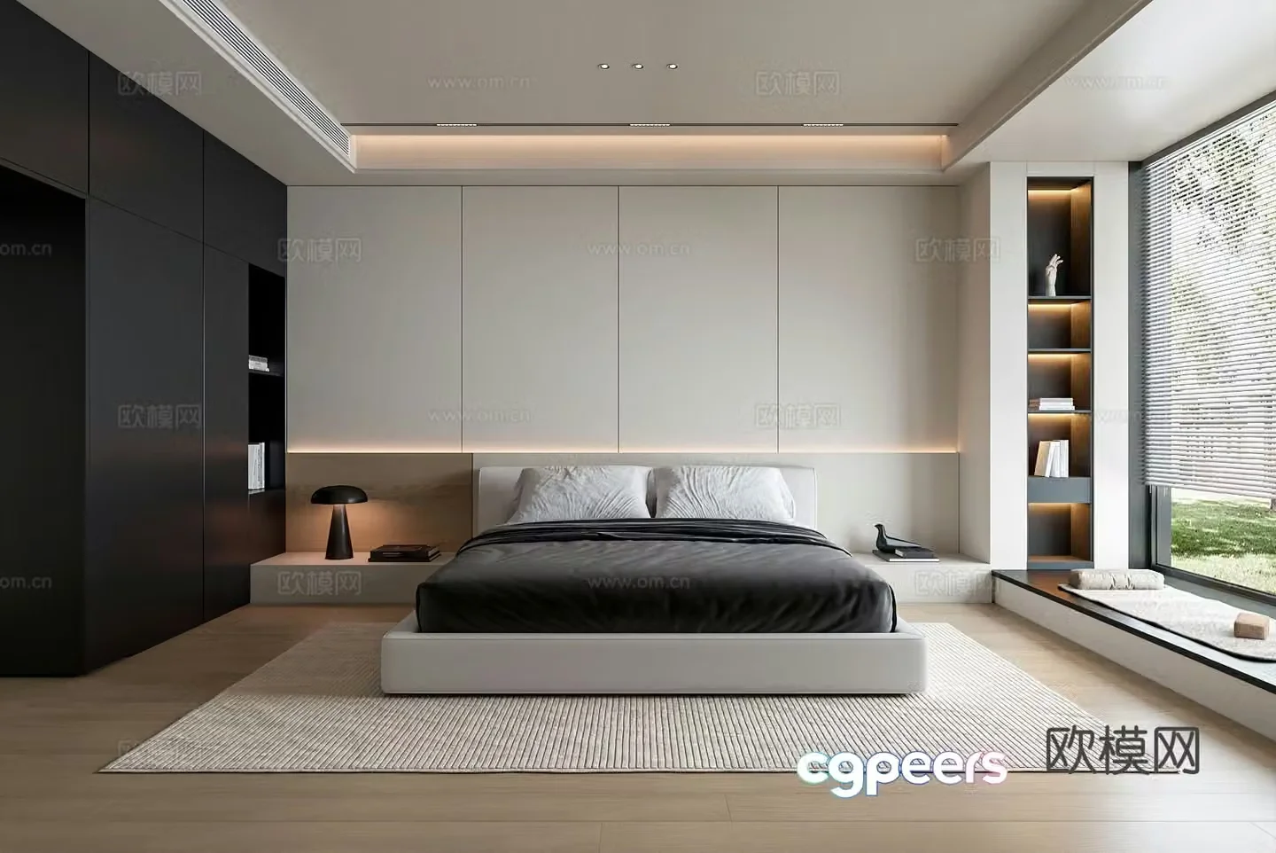 Modern bedroom master bedroom 3d model