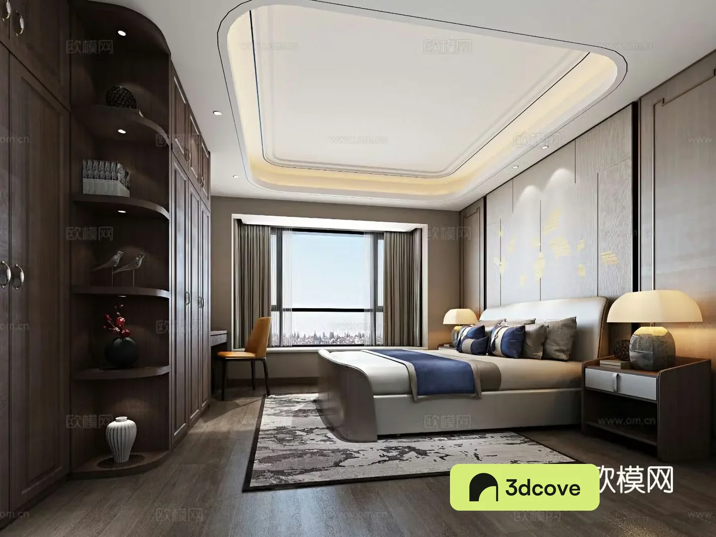 New Chinese style bedroom master bedroom