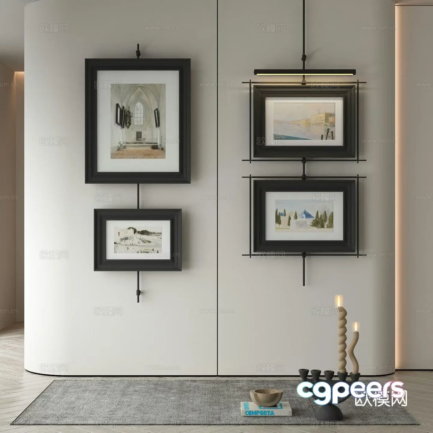 Modern decorative painting 3d model