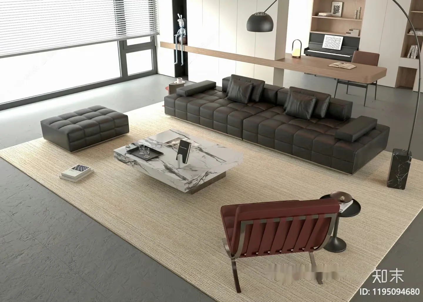 Modern Living Room 3D Model – 10274 – VRAY Render