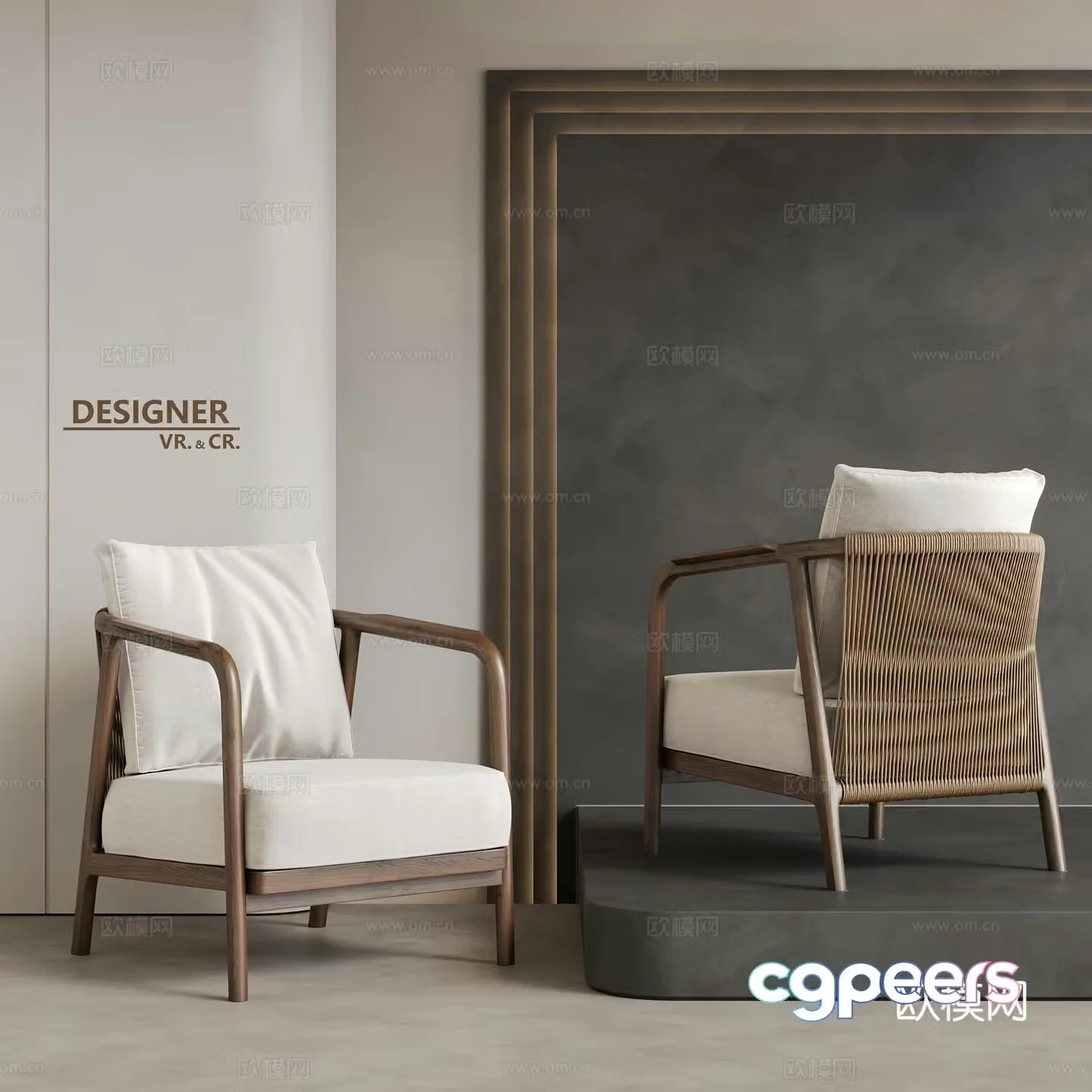 Modern sofa chair leisure chair 3d model