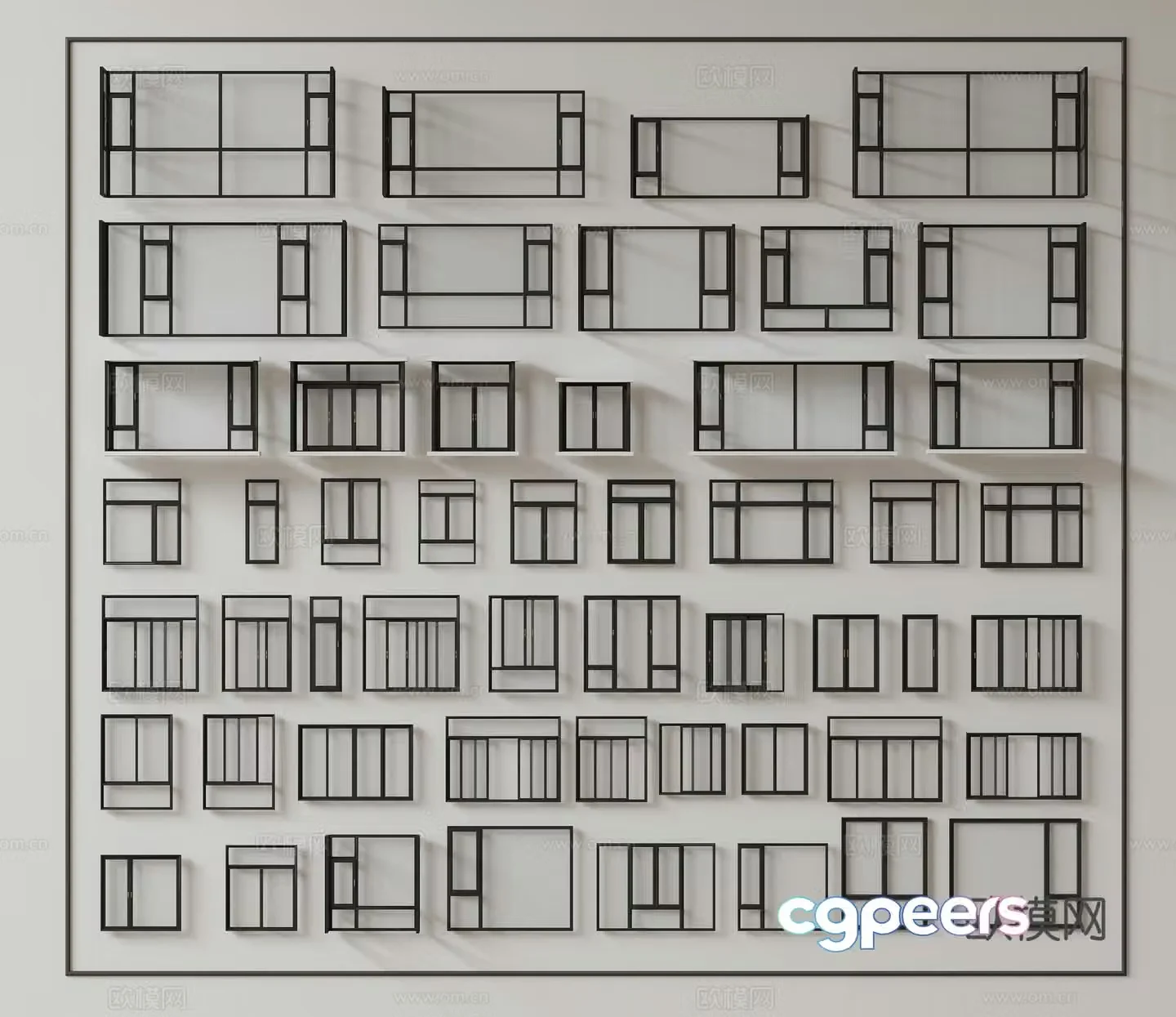 Modern window combination window glass window floor-to-ceiling window balcony window bay window bedroom window sliding window 3D model