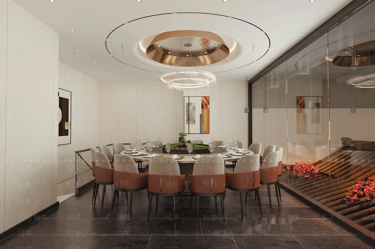 Modern Dining Room 3D Model – 3806 – VRAY Render