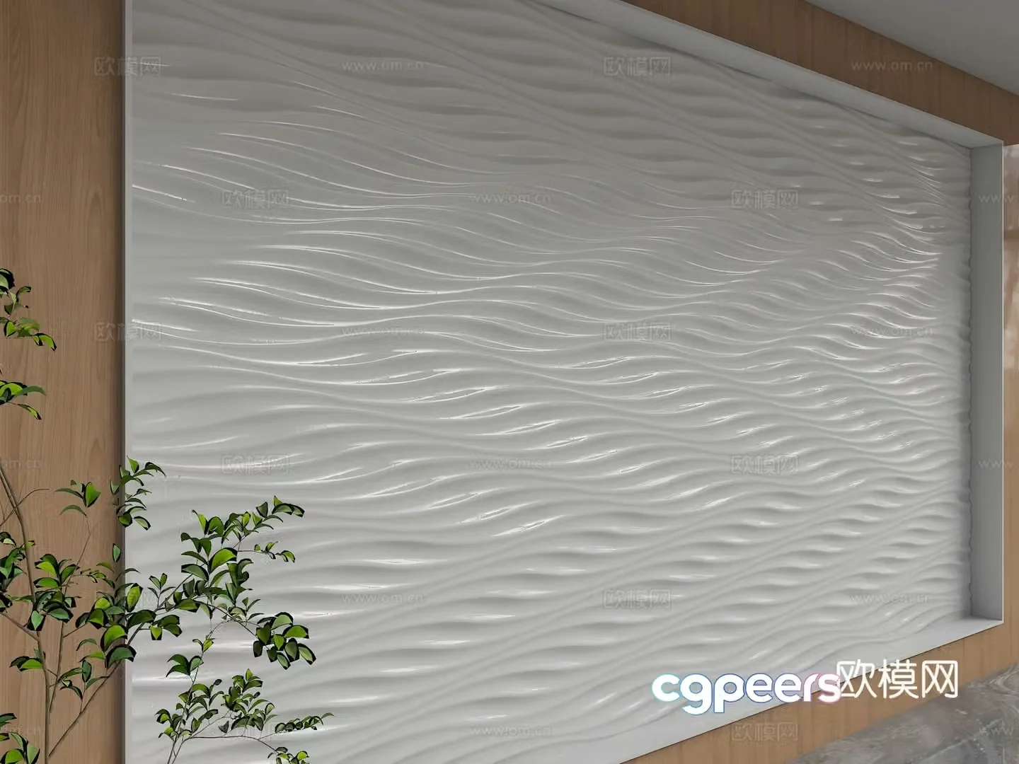 Modern background wall 3d model