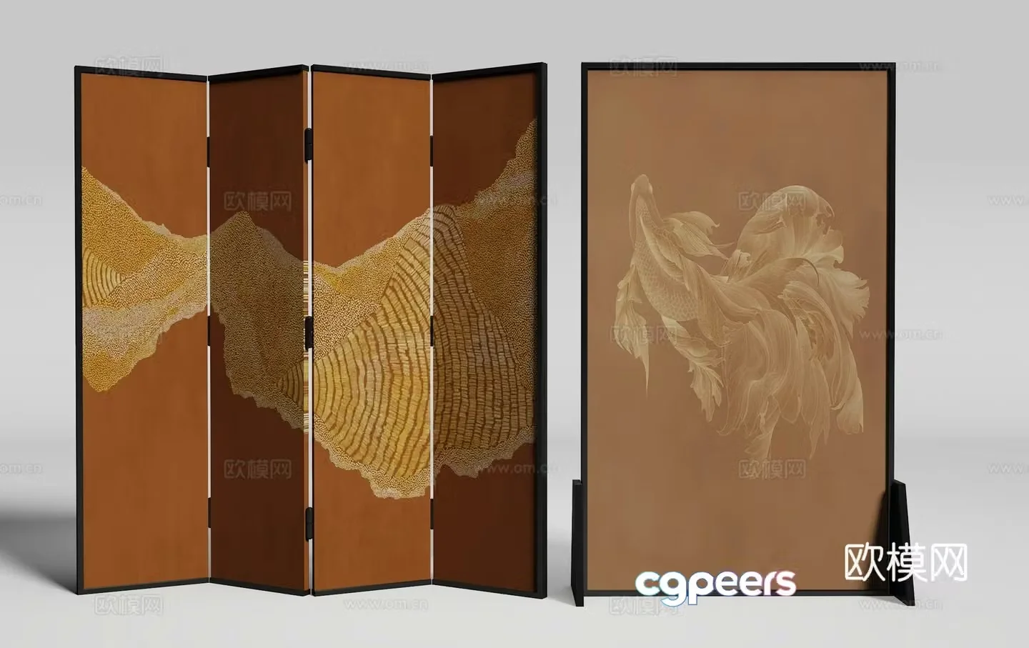 New Chinese screen 3D model