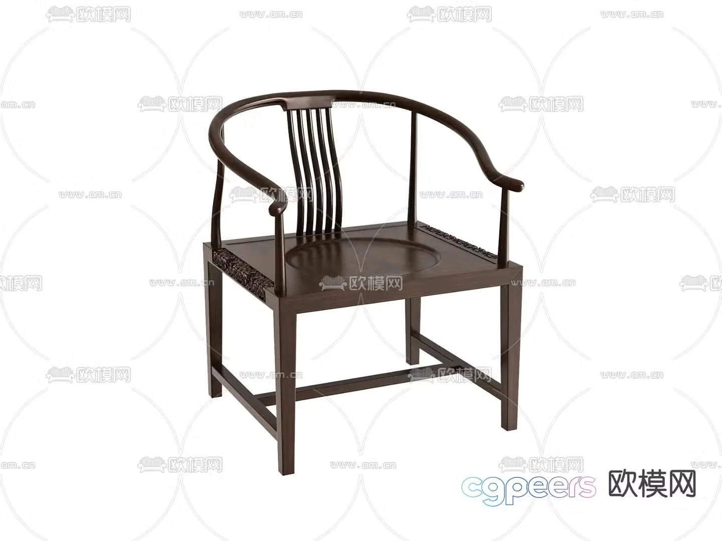 New Chinese style chair armchair 3d model