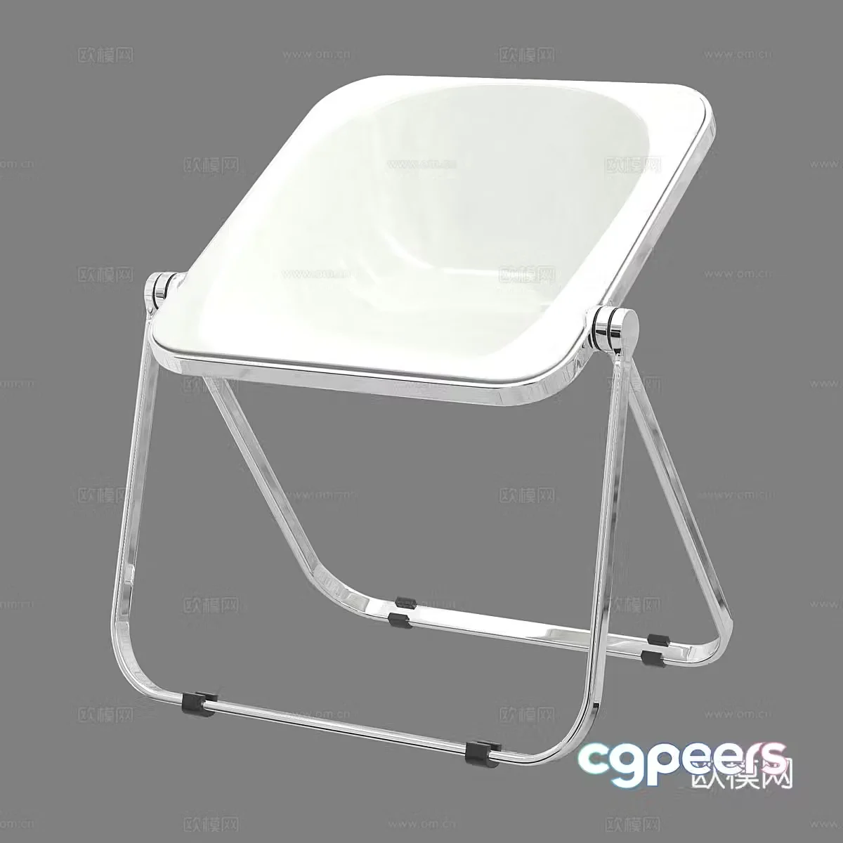 Modern minimalist stool folding chair 3d model