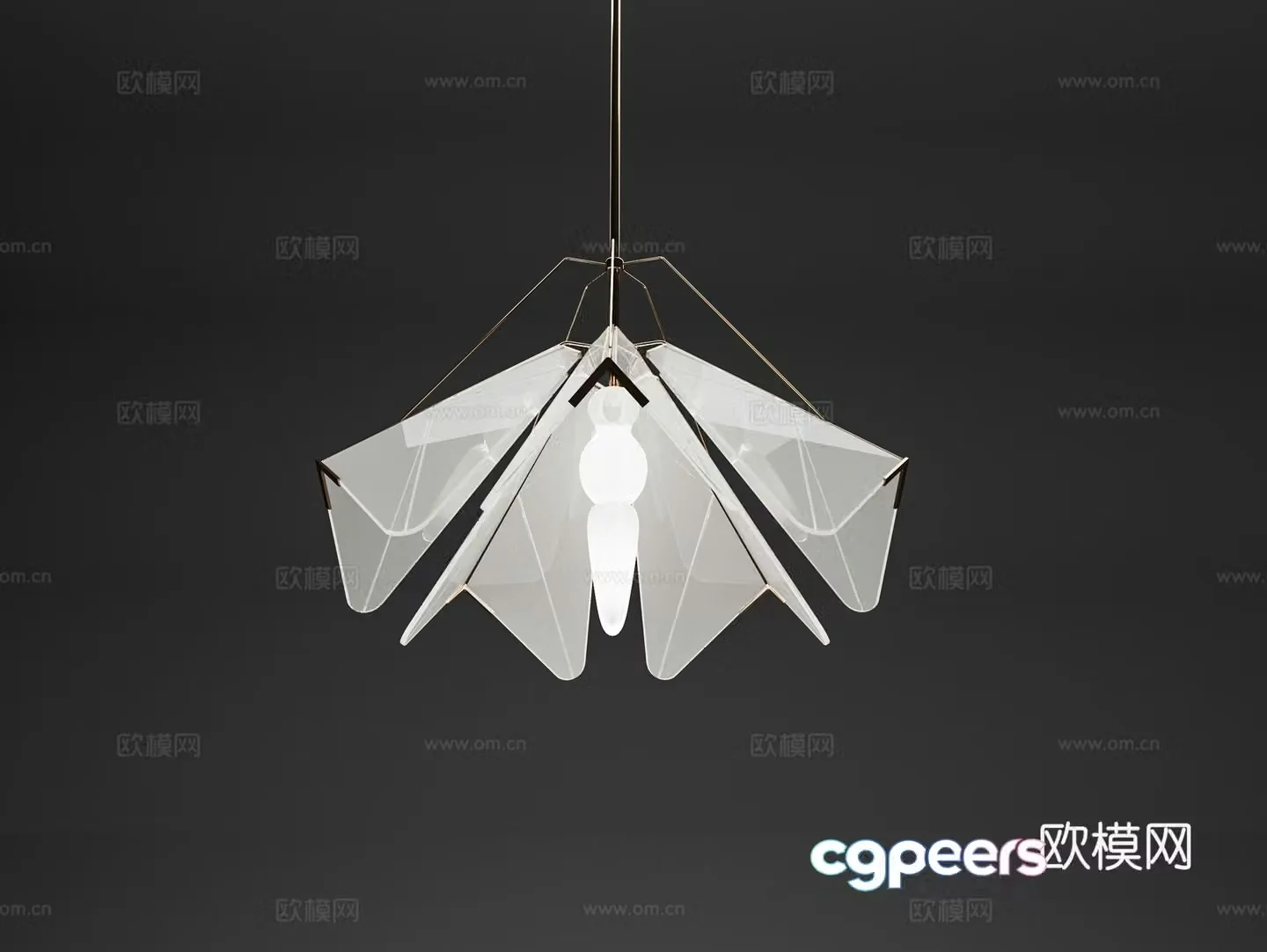 Dragonfly Chandelier 3d Model