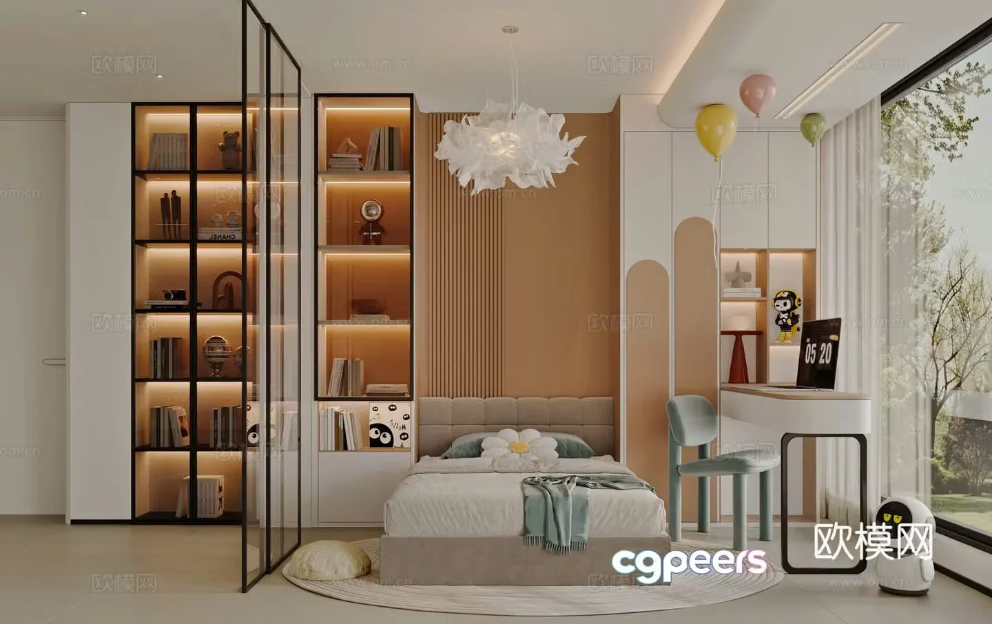 Modern children’s room 3d model