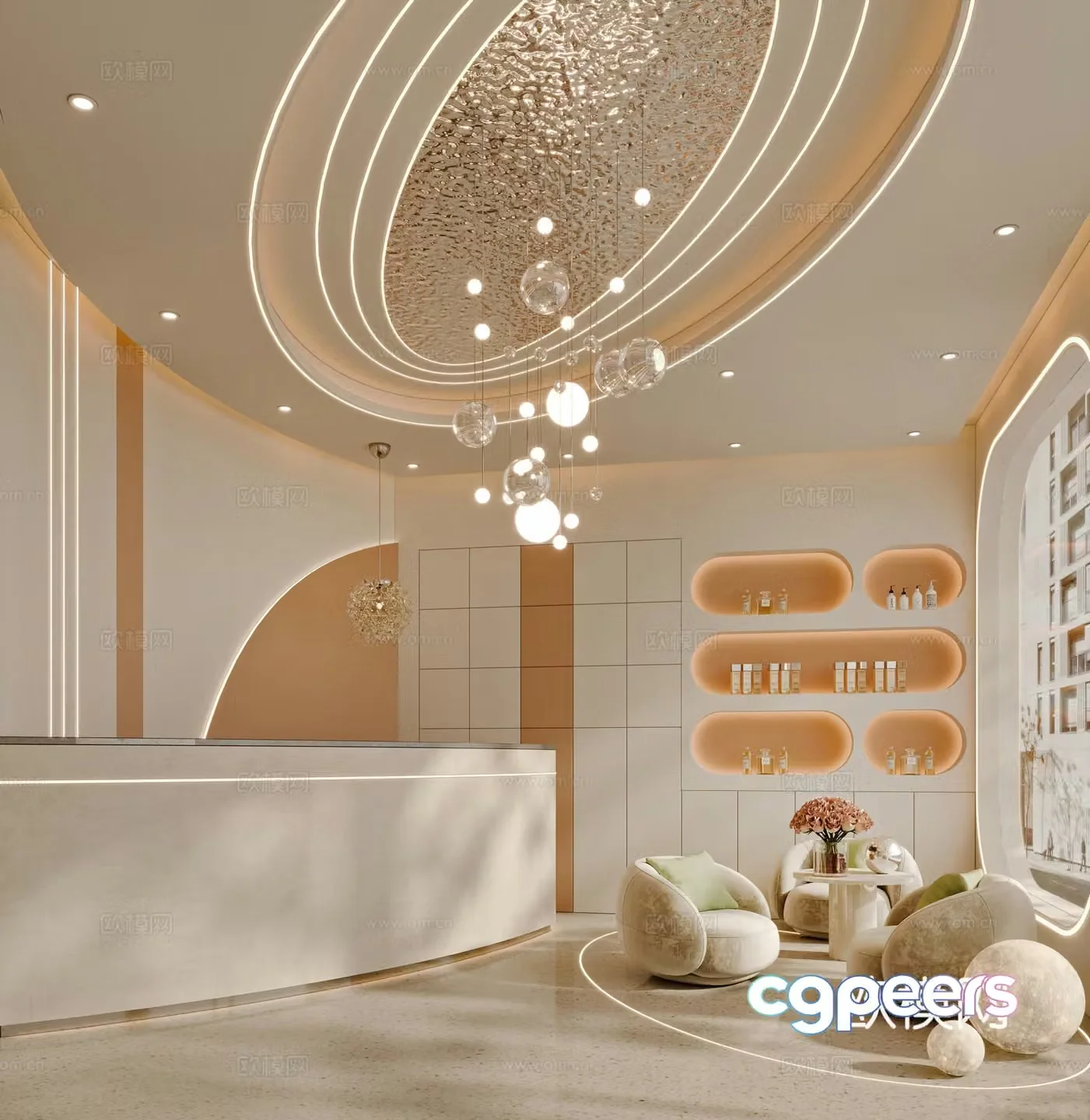 Modern beauty salon 3d model