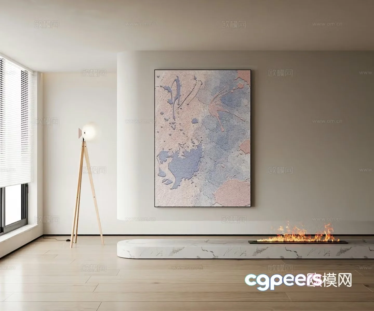 Modern decorative painting 3d model