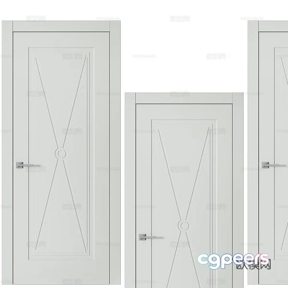 Modern room door Bedroom door Single door 3D model