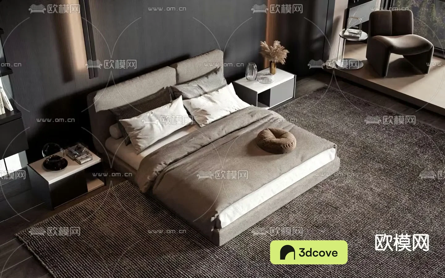 Double bed commercial bed