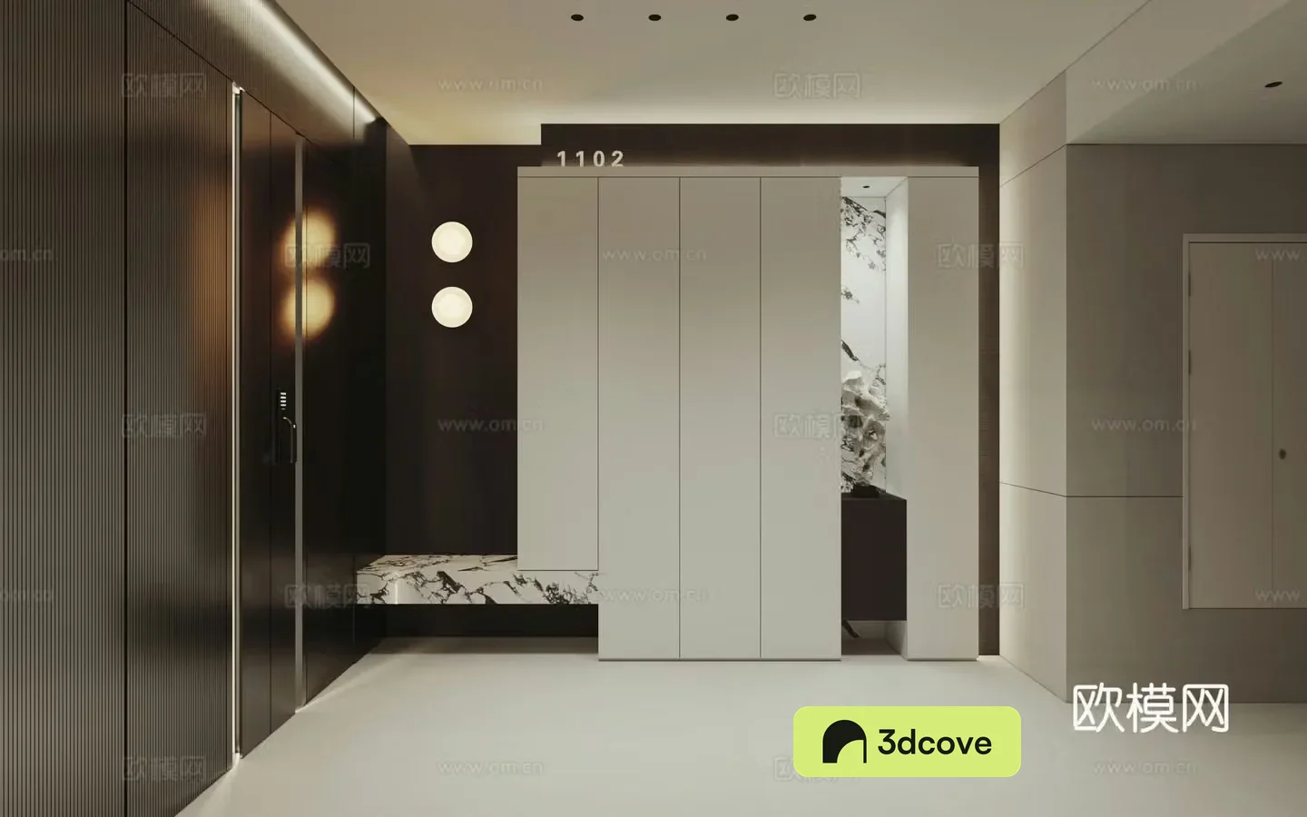 Italian elevator entrance cabinet door