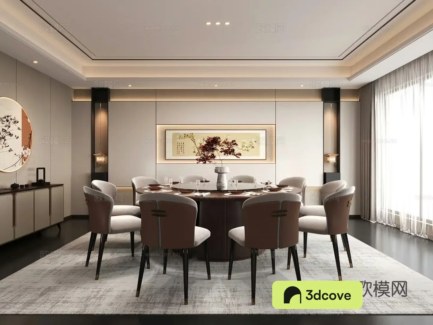 New Chinese-style private room restaurant private room