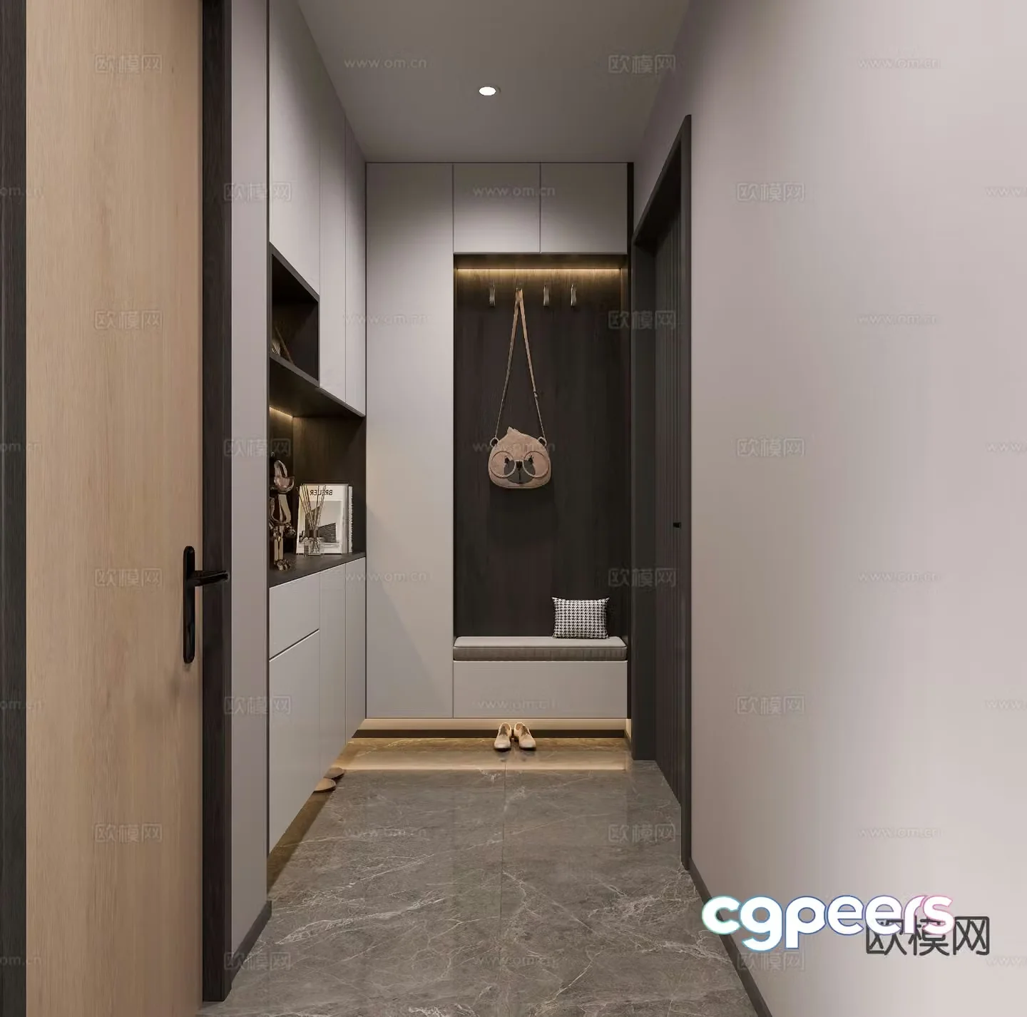 Modern entrance hall entrance aisle 3D model